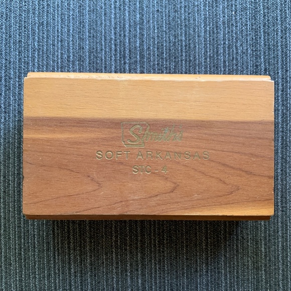 Vintage Smith's Soft Arkansas Oil Stone STC-4 Original Wooden Box - Picture 5 of 5